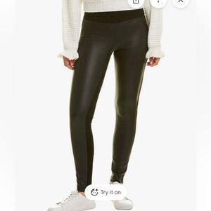 Club Monaco Faux Leather Shimmering Black Leggings!